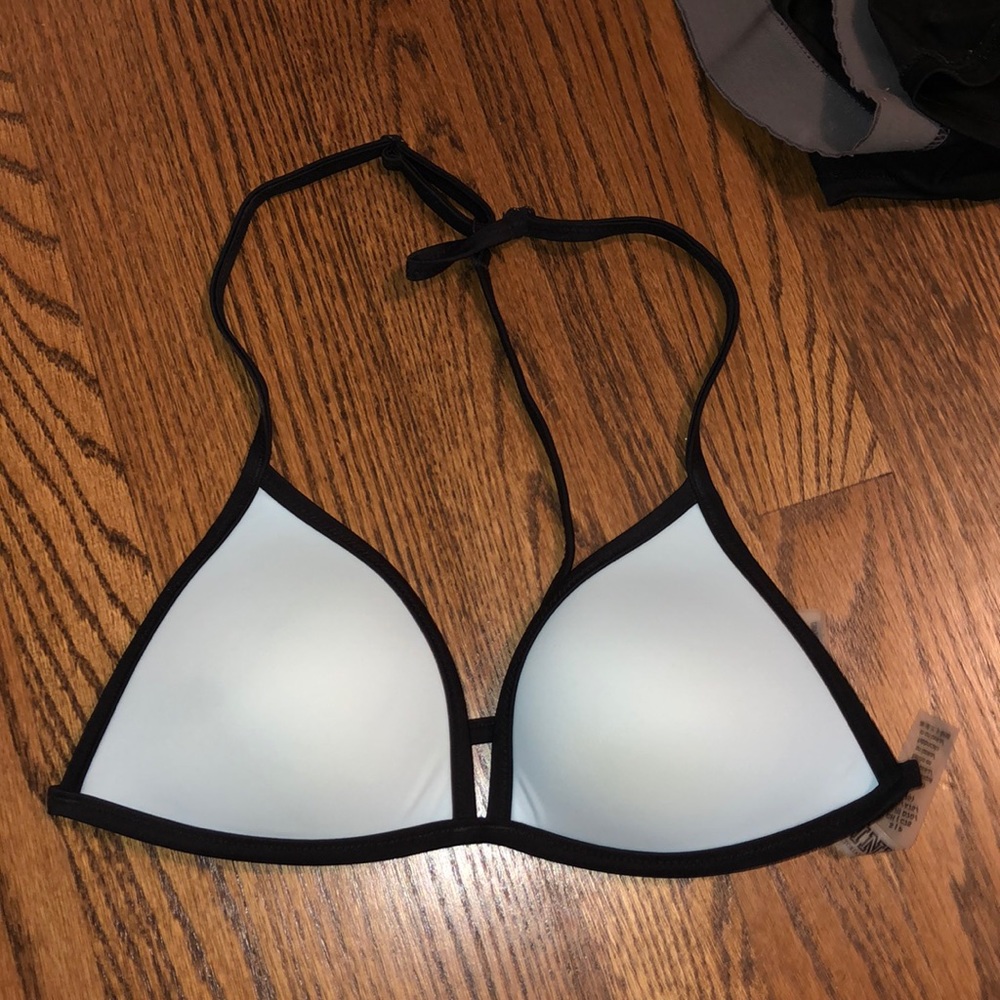 PINK triangle bikini top